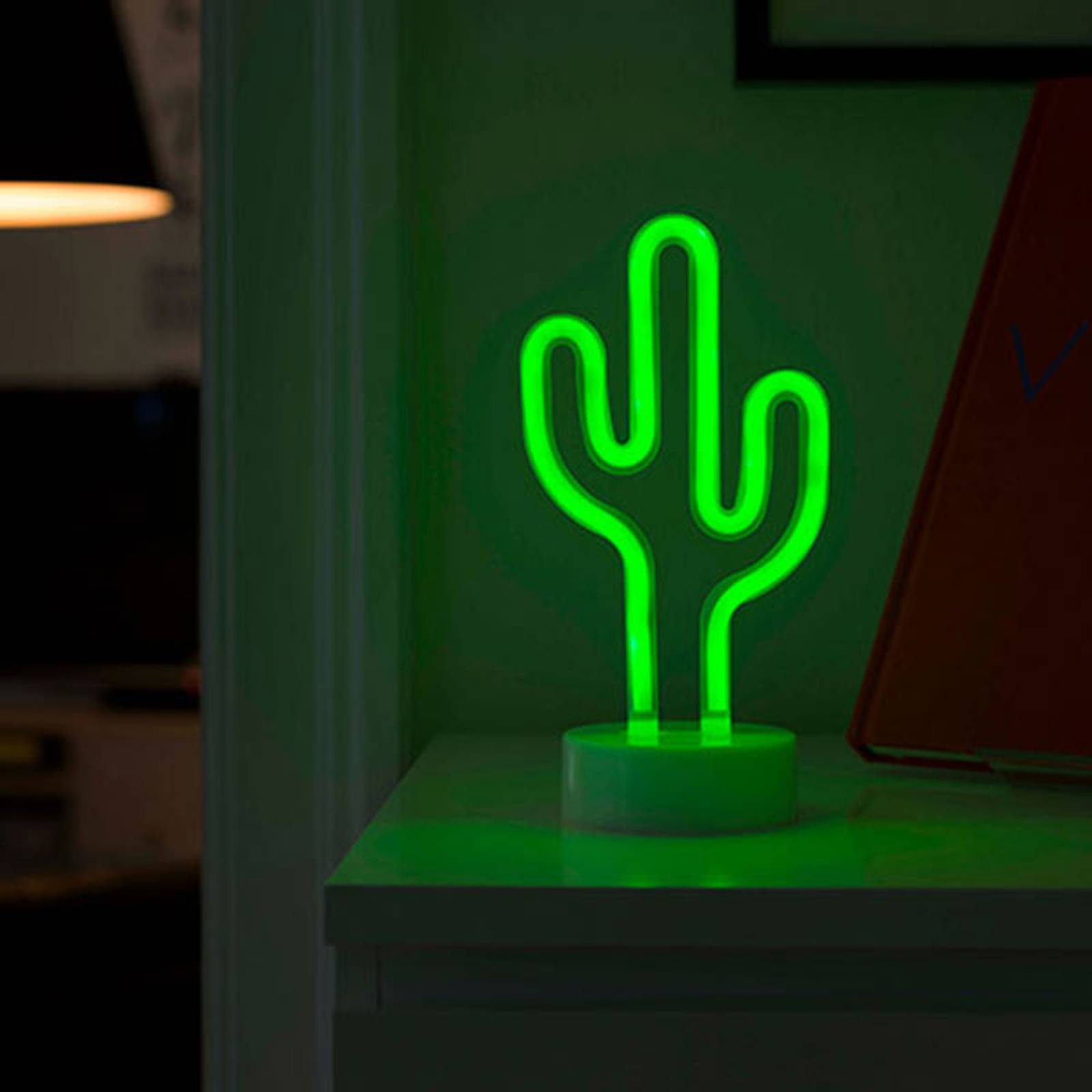 Kaktus LED-dekorationslampe, - Grønne